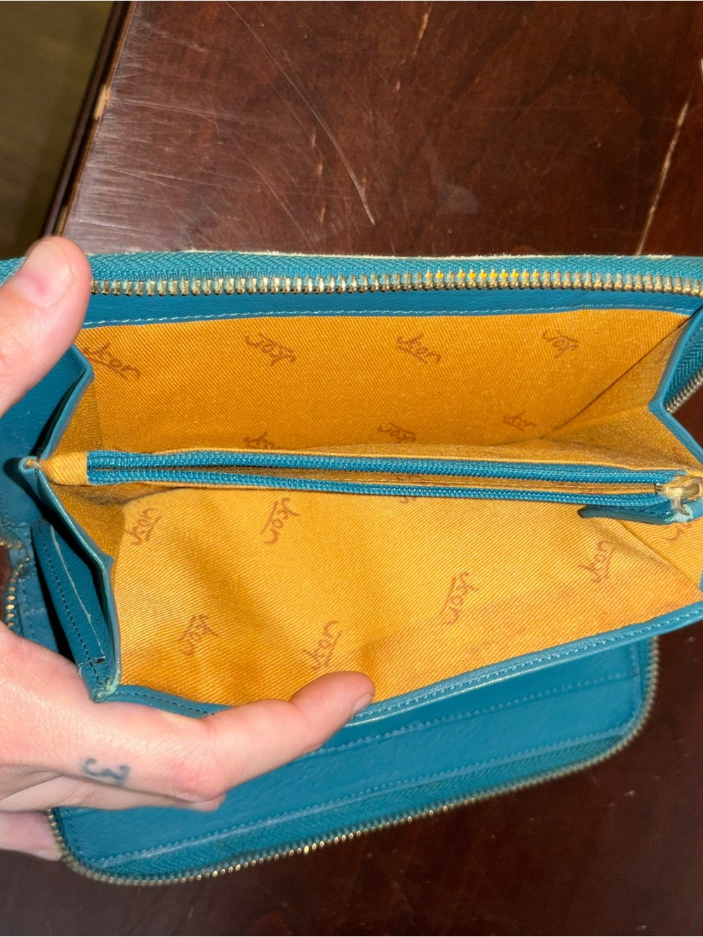 Multicolor Geometric Zip-Around Wallet - Picture 4 of 5